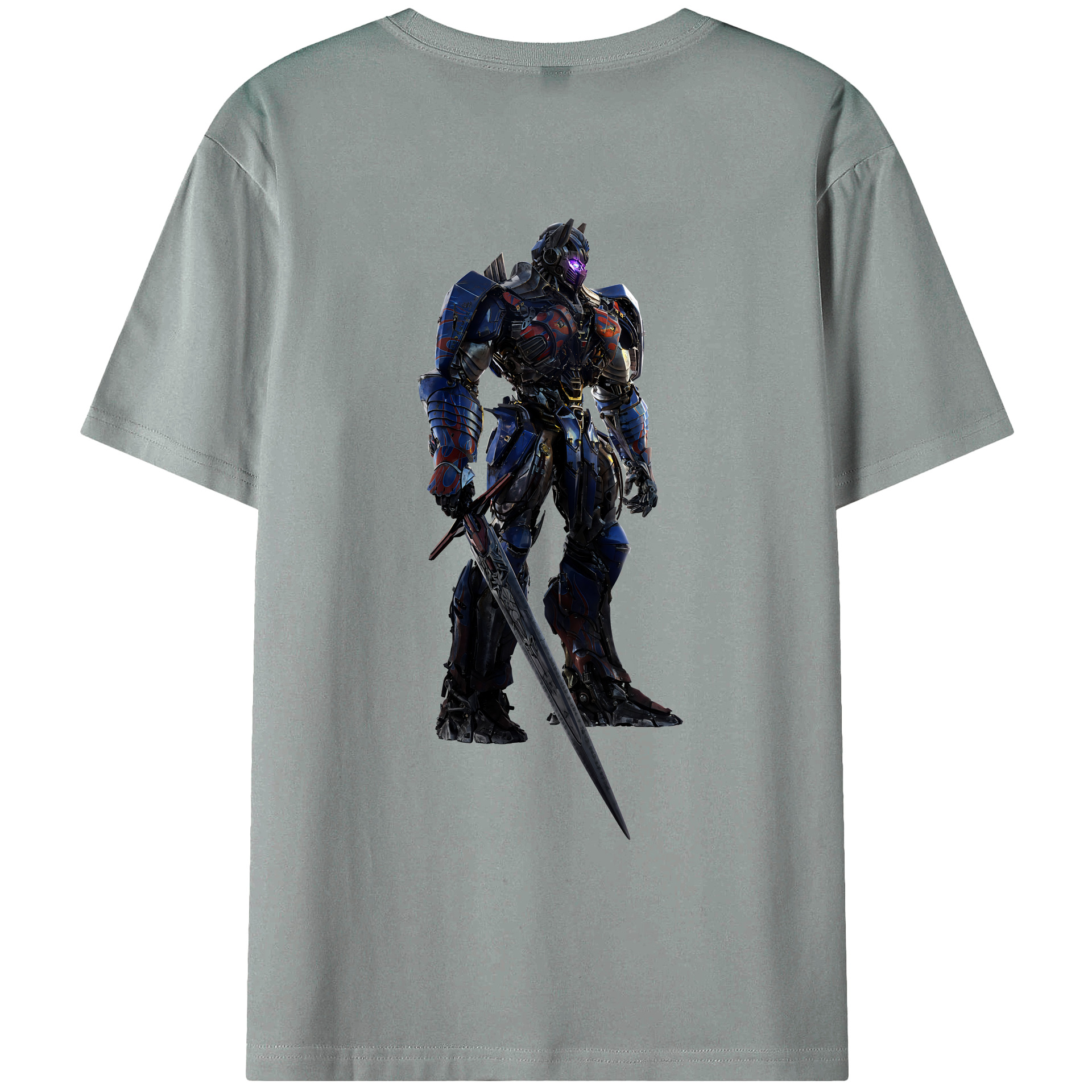 （画像用） Transformers トランスフォーマー 綿100％ メンズ半袖Tシャツ（バックプリント） 通気性